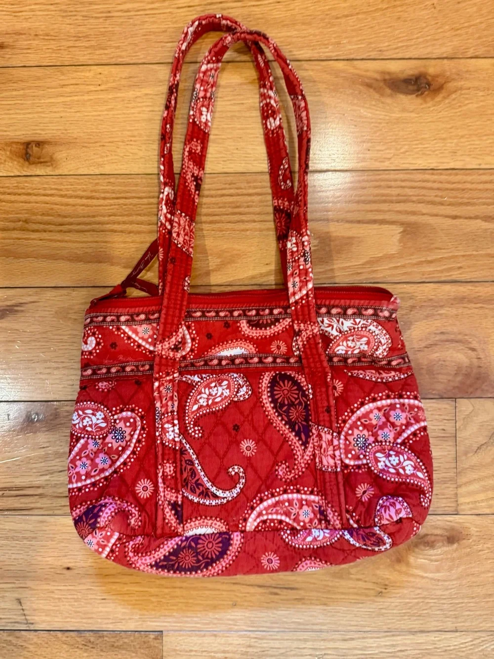Vintage Vera Bradley “Little Betsy” Shoulder Bag “Mesa Red”